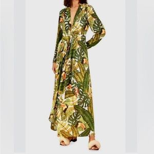 Farm Rio Paradise Forest Print Maxi Dress size M